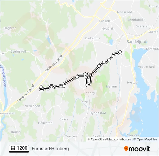 1200 Bus Line Map