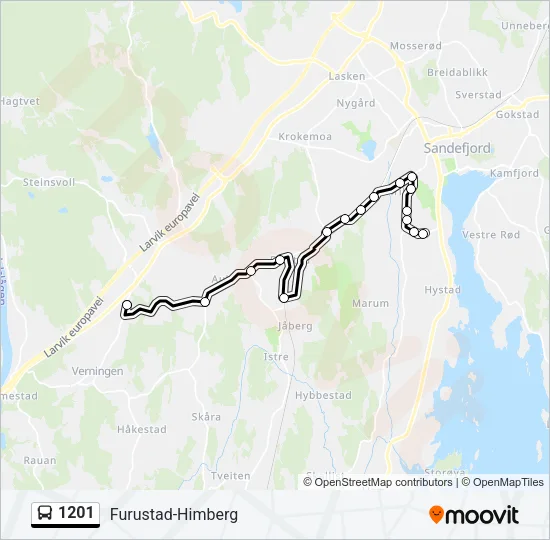 1201 Bus Line Map