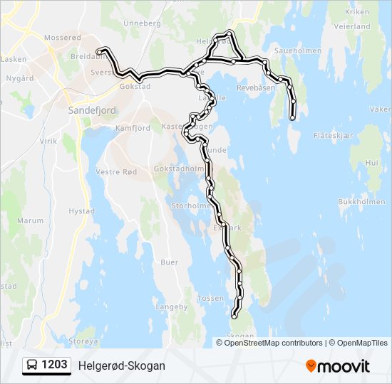 1203 Bus Line Map
