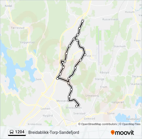 1204 Bus Line Map