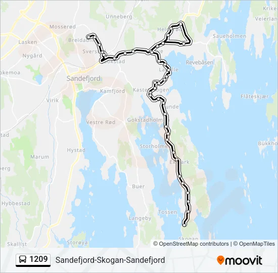 1209 Bus Line Map