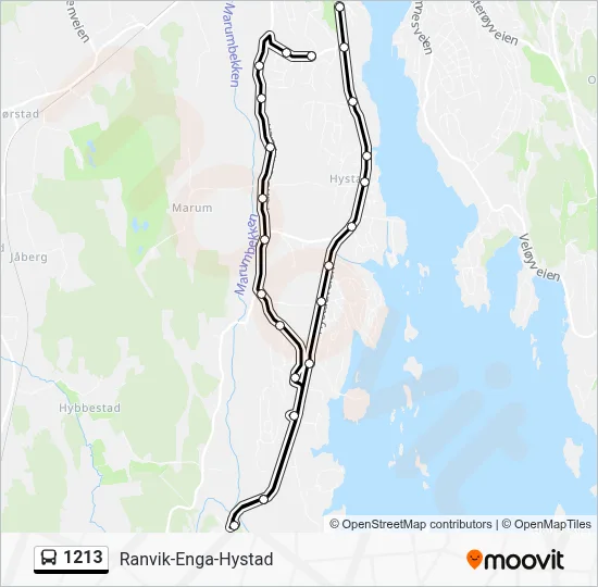 1213 Bus Line Map