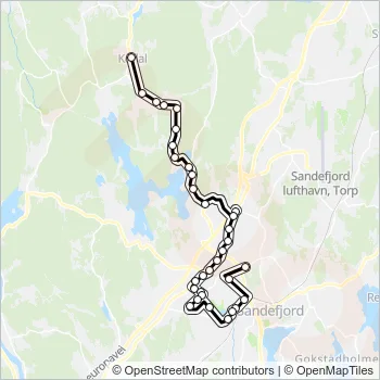 1213 Bus Line Map