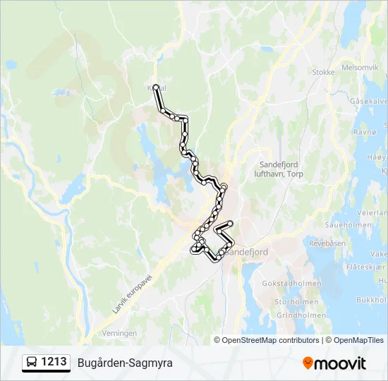 1213 Bus Line Map