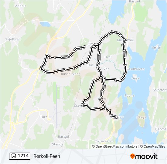 1214 Bus Line Map