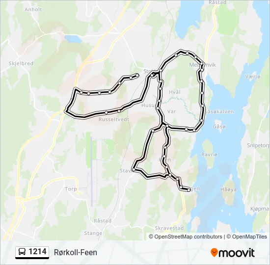 1214 Bus Line Map
