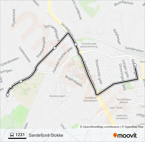 1231 Bus Line Map