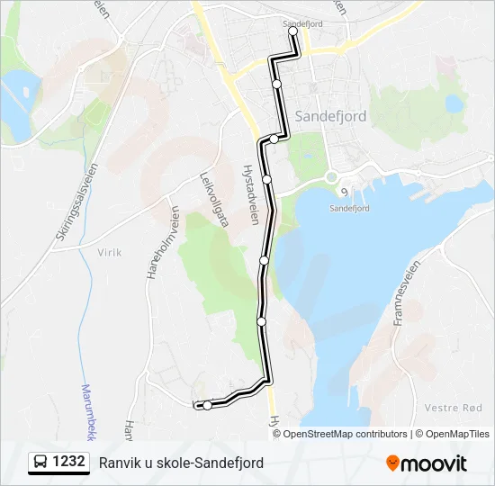 1232 Bus Line Map