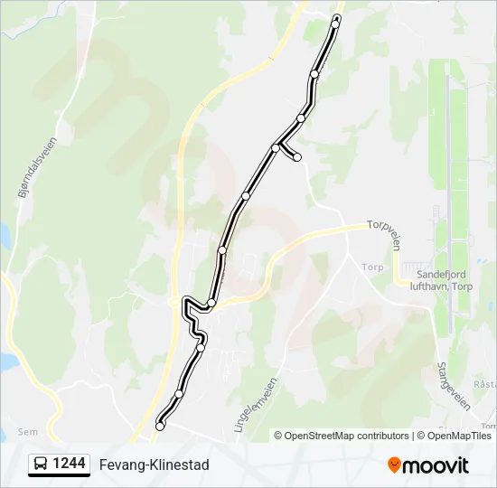 1244 Bus Line Map