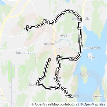 1245 Bus Line Map