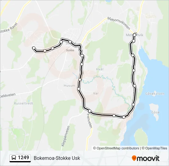 1249 Bus Line Map