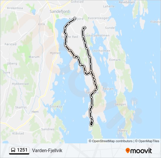 1251 Bus Line Map