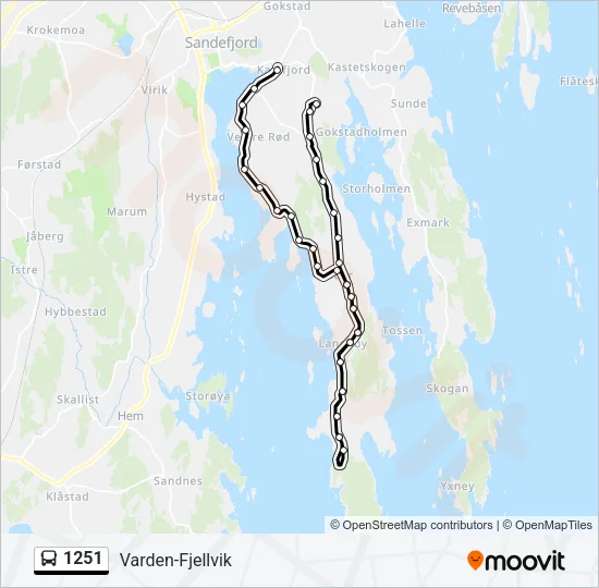 1251 Bus Line Map