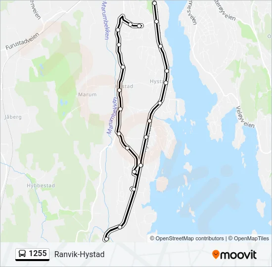 1255 Bus Line Map