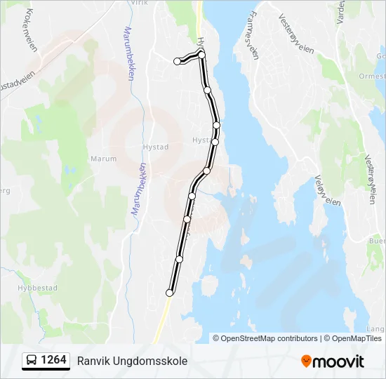 1264 Bus Line Map