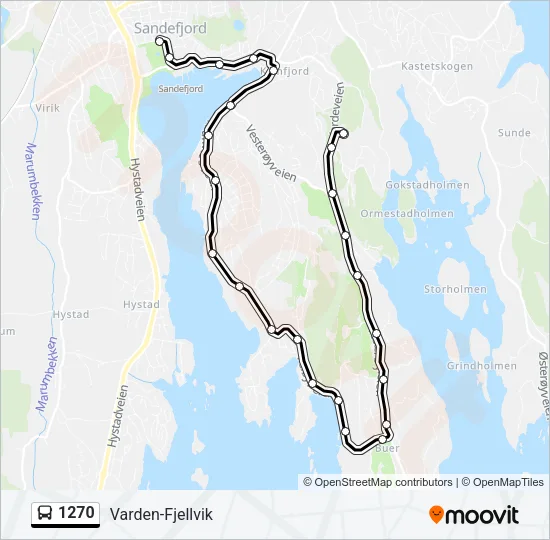 1270 Bus Line Map