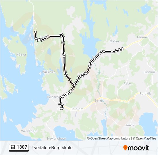 1307 Bus Line Map