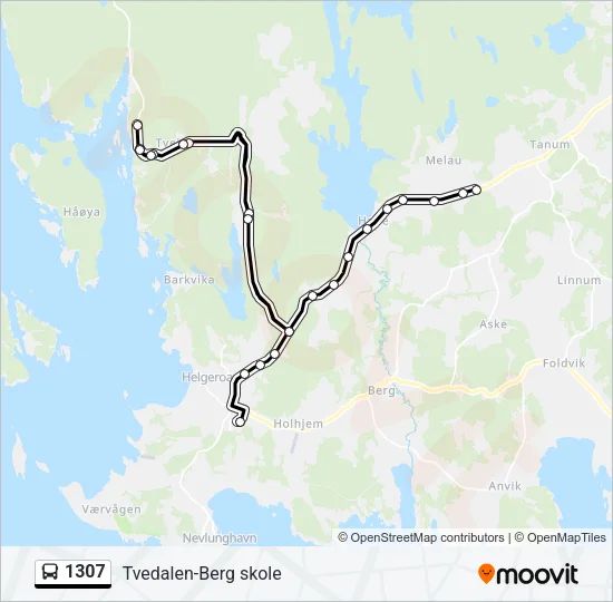1307 Bus Line Map