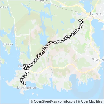 1308 Bus Line Map