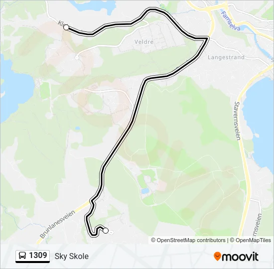 1309 Bus Line Map