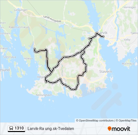 1310 Bus Line Map