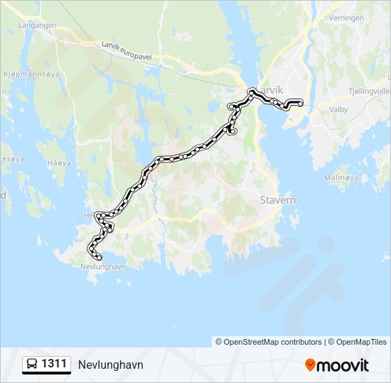 1311 Bus Line Map