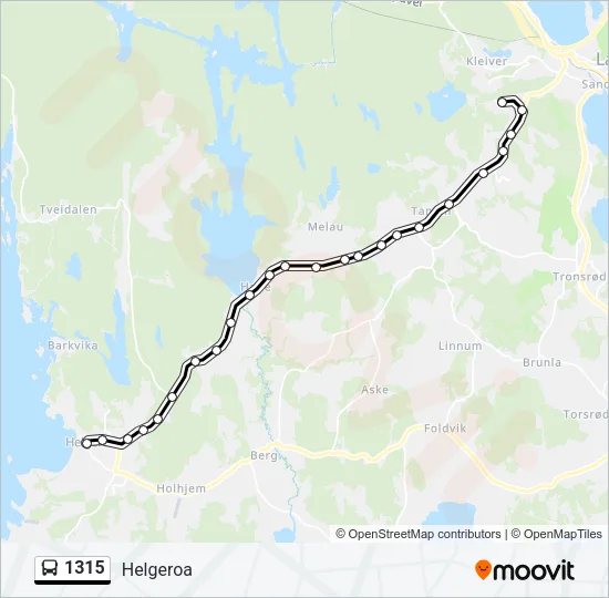 1315 Bus Line Map