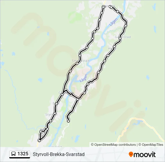 1325 Bus Line Map