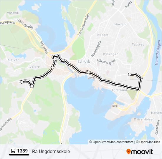 1339 bus Line Map