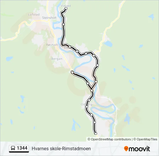 1344 Bus Line Map