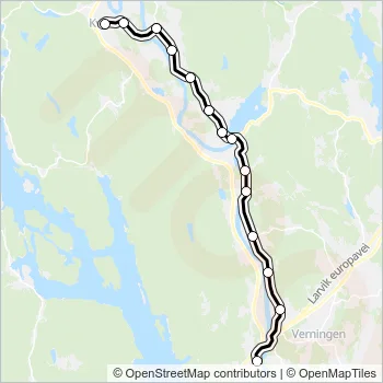 1346 Bus Line Map