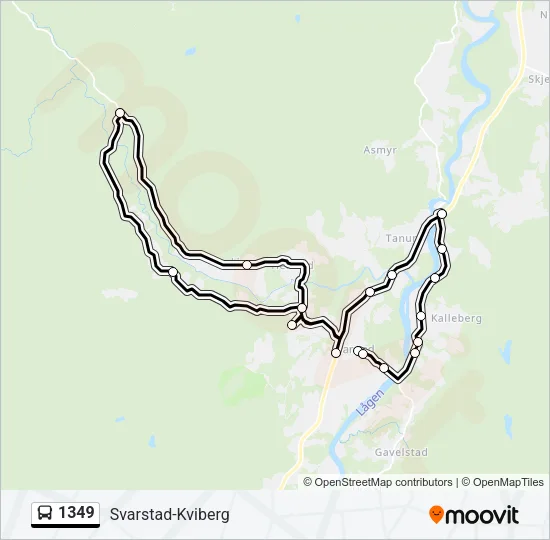1349 Bus Line Map