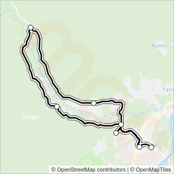 1350 Bus Line Map