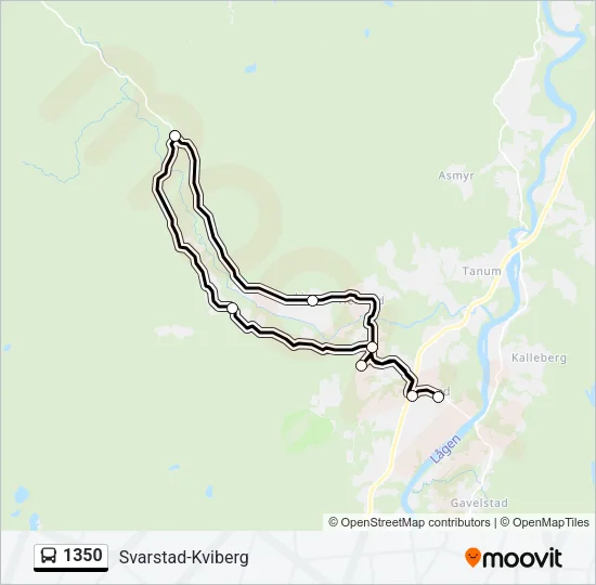 1350 Bus Line Map