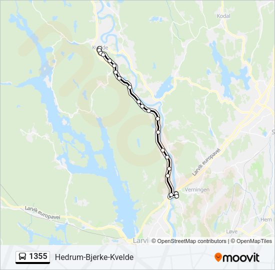 1355 Bus Line Map