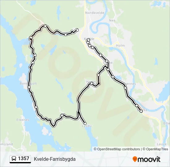 1357 Bus Line Map