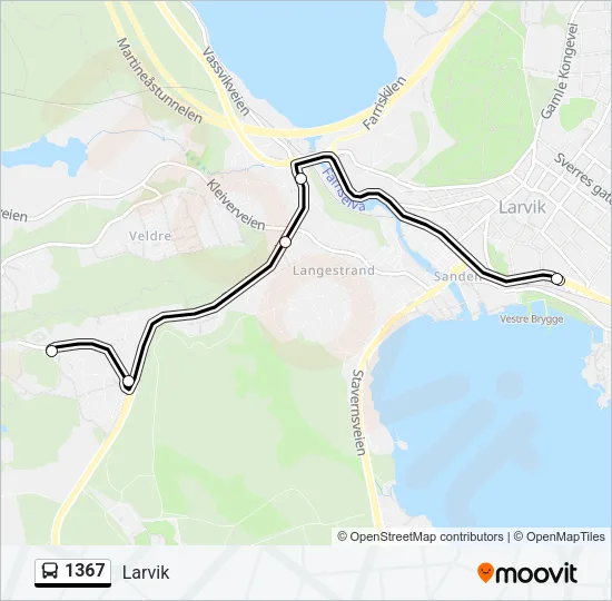 1367 Bus Line Map