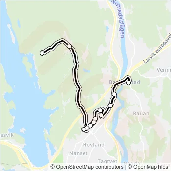 1370 Bus Line Map