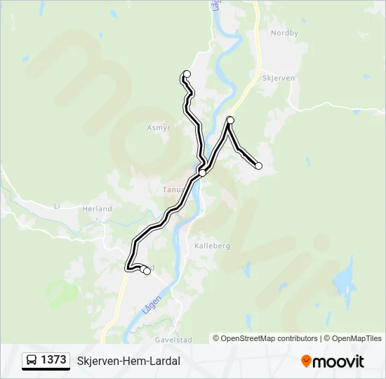 1373 Bus Line Map