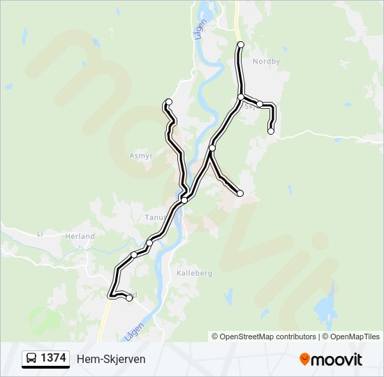 1374 Bus Line Map