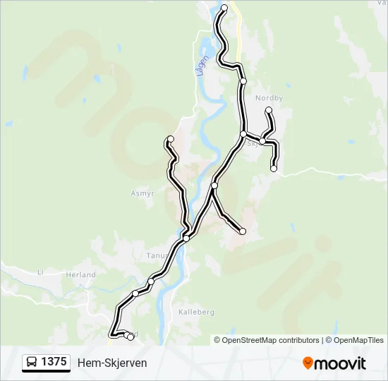 1375 Bus Line Map
