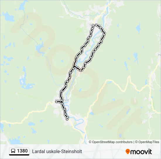 1380 Bus Line Map