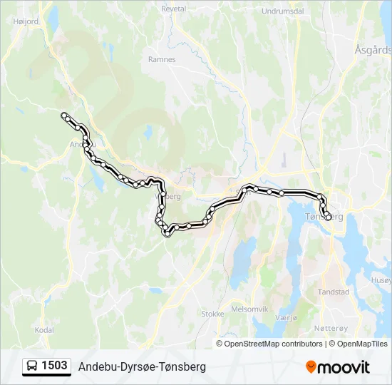 1503 Bus Line Map