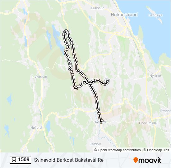 1509 bus Line Map