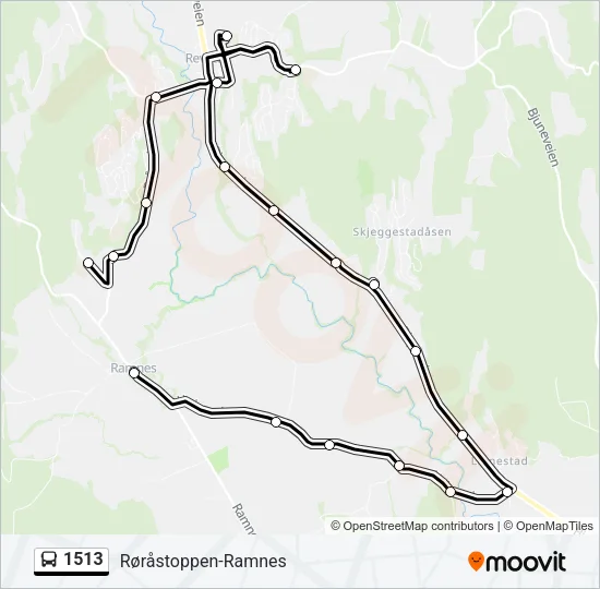 1513 Bus Line Map