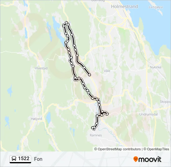 1522 Bus Line Map
