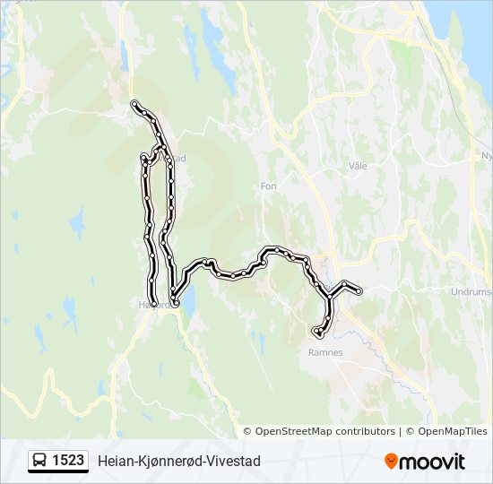 1523 bus Line Map