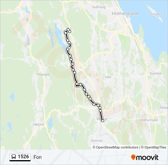 1526 Bus Line Map