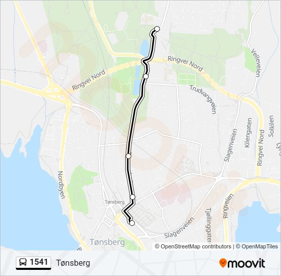 1541 Bus Line Map
