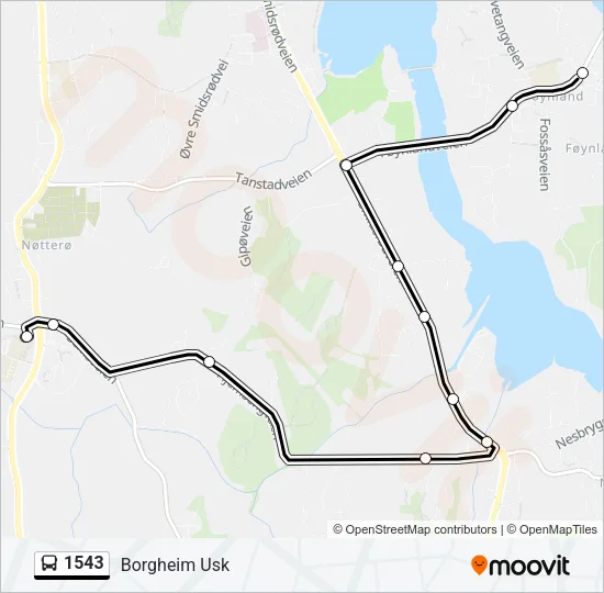 1543 Bus Line Map
